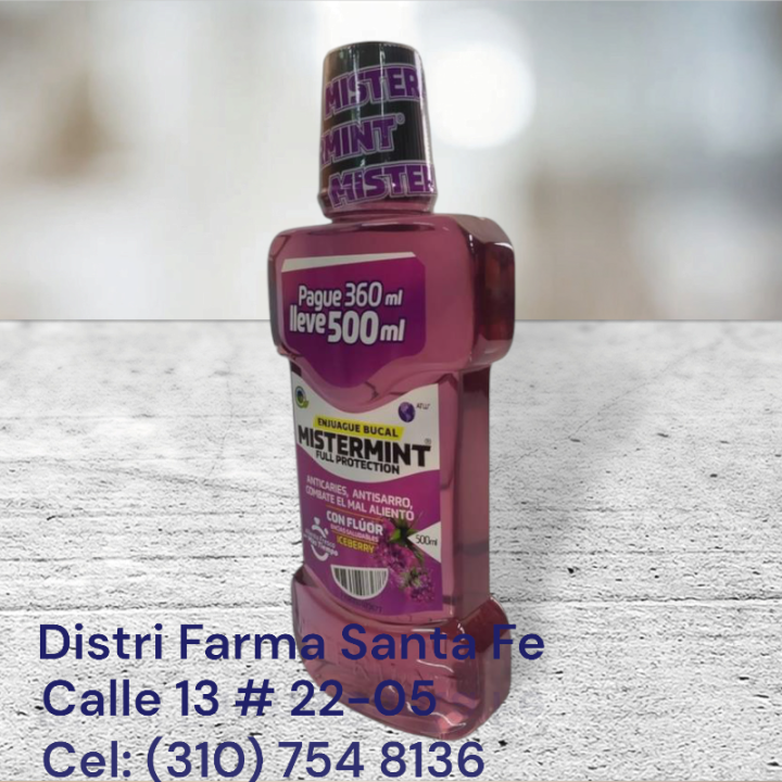 ENJUAGUE BUCAL MISTERMINT X 500ML (GRANDE) (IVA)