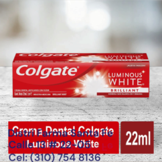 CREMA DENTAL COLGATE LUMINOUS X 22ML (PEQUEÑA)