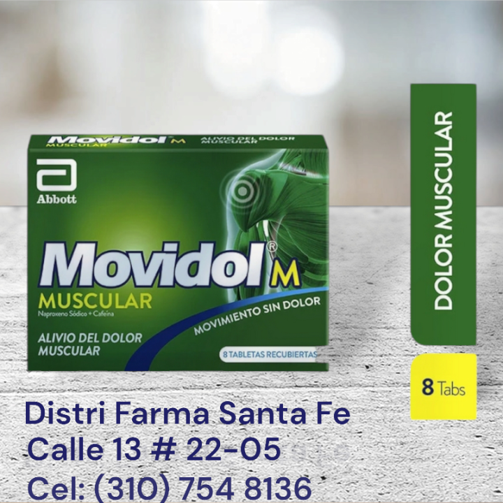 MOVIDOL MUSCULAR X 8 TABLETAS (VERDE)