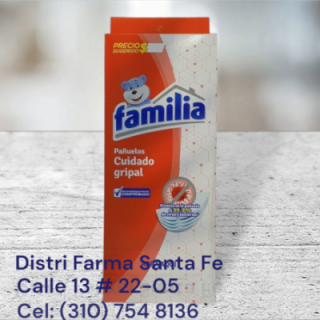 PAÑUELO FAMILIA GRIPAL X 10 UNIDADES (ROJO) (IVA)