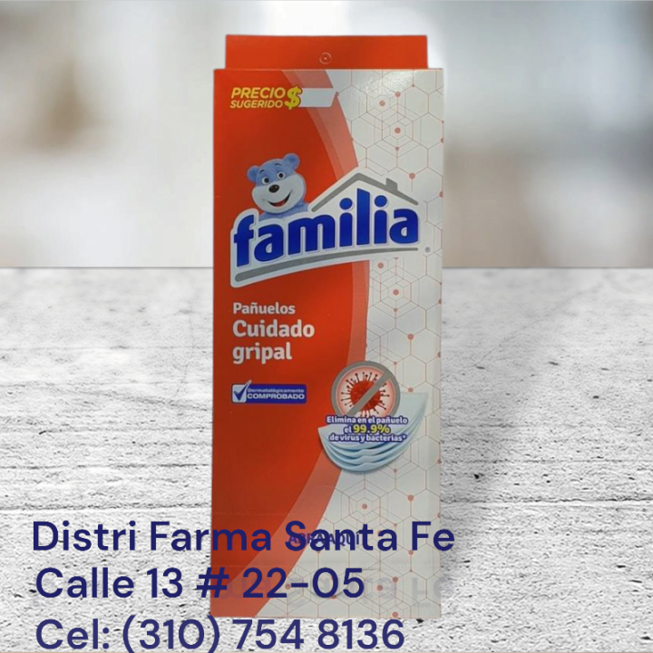 PAÑUELO FAMILIA GRIPAL X 10 UNIDADES (ROJO) (IVA)