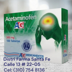 ACETAMINOFEN AG 500MG  X 300 TABLETAS