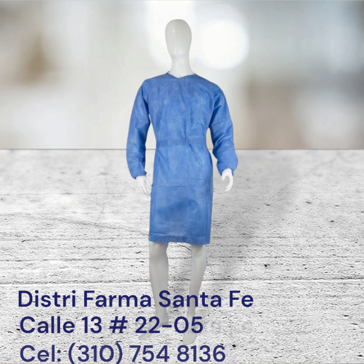 BATA PACIENTE X  10 UNDIDADES (MANGA LARGA) (IVA)