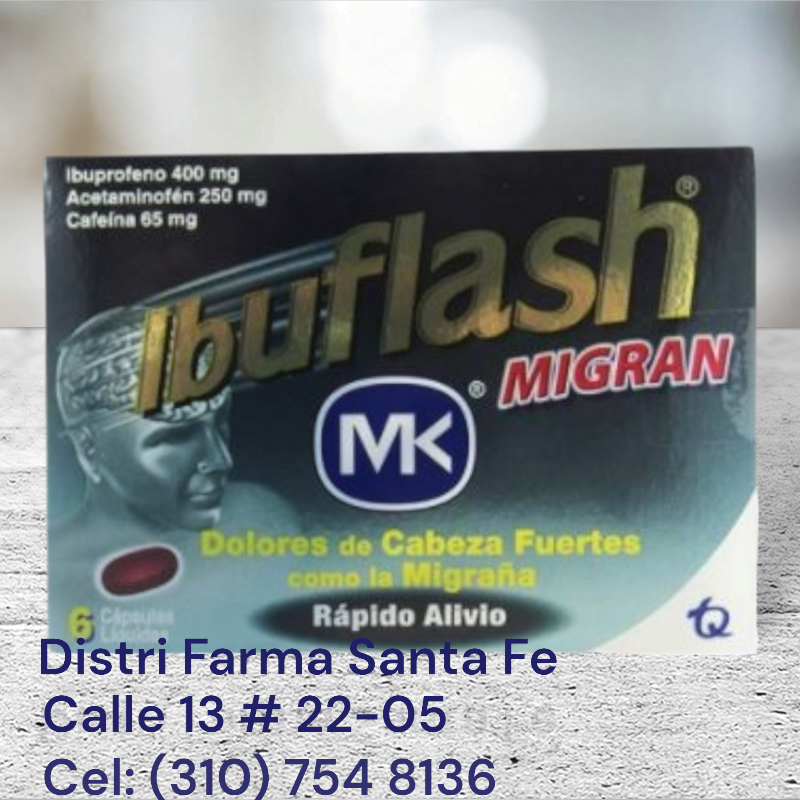 IBUFLASH MIGRAN MK X 8 CAPSULAS (TQ)
