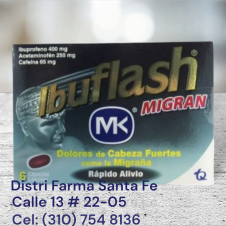 IBUFLASH MIGRAN MK X 8 CAPSULAS (TQ)