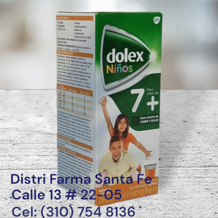 DOLEX NIÑOS JARABE +7 FRASCO X 120ML