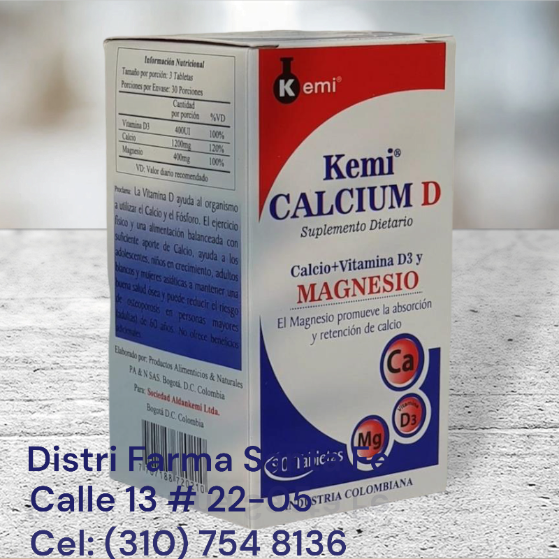 KEMI CALCIUM D X 90 TABLETAS (CAJA) KEMI CALCIUM D X 90 TABLETAS (CAJA)