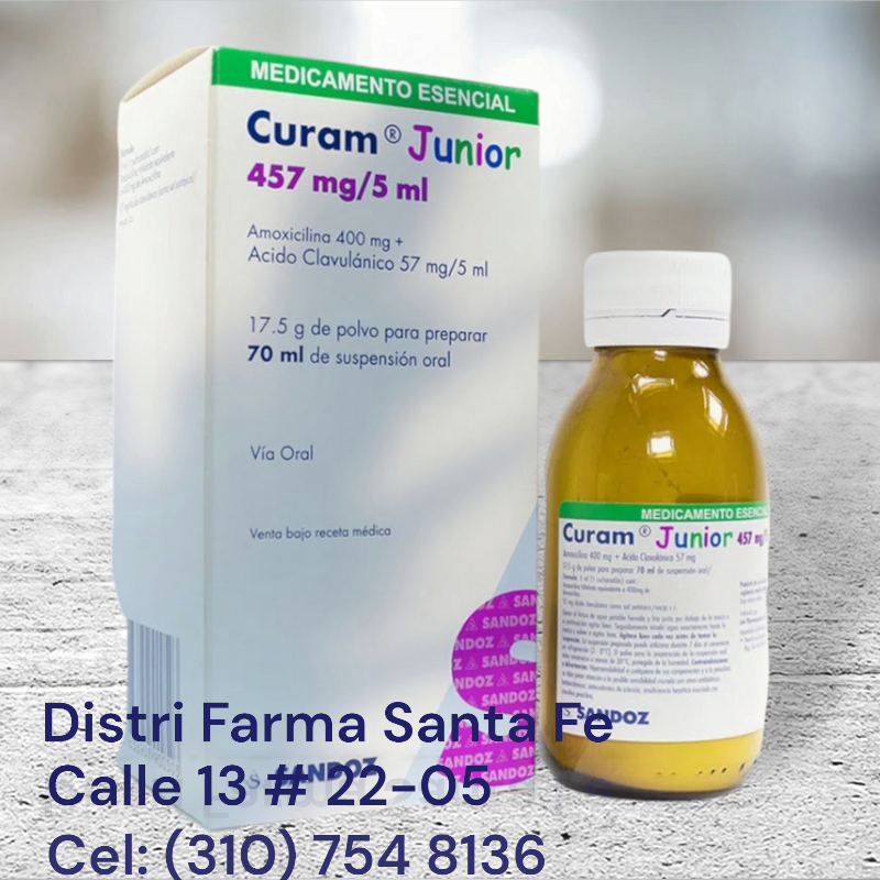 CURAM JUNIOR SUSPENSION 457MG FRASCO  X 70ML