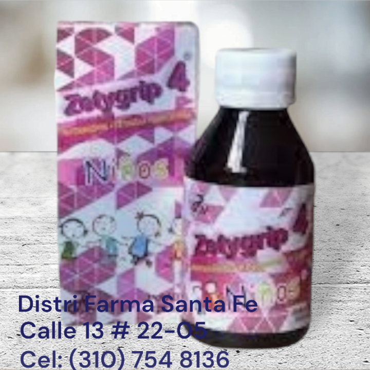 JARABE ZETYGRIP 4 X 60ML (NIÑOS GRIPAL)