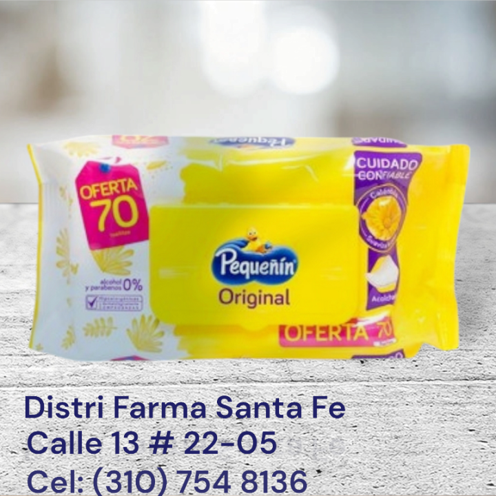 PAÑITOS PEQUEÑIN X  80 UNIDADES (VERDE) (IVA)