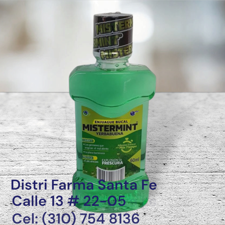 ENJUAGUE BUCAL MISTERMINT X 60ML (PEQUEÑO) (IVA)