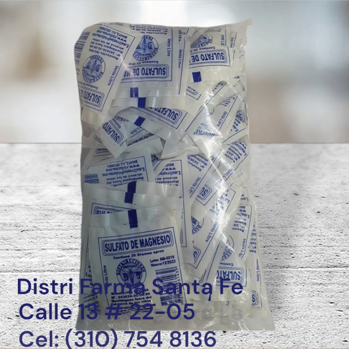 SULFATO DE MAGNESIA X 50 SOBRES X 20G