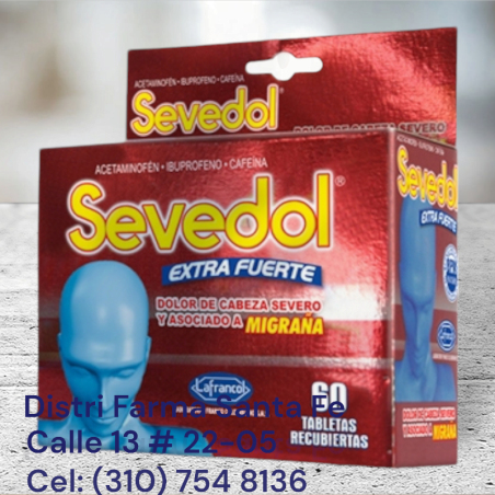 SEVEDOL EXTRAFUERTE X 60 TABLETAS (GRANDE)