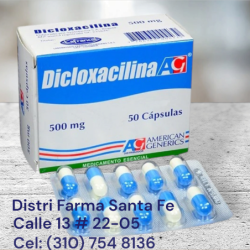 DICLOXACILINA AG 500MG X 50 CAPSULAS (AZUL)