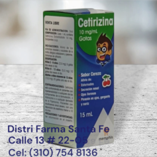 CETIRIZINA GOTAS MEMPHIS FRASCO X 15ML