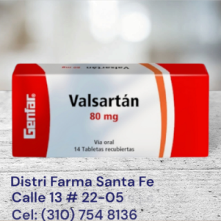 VALSARTAN GENFAR  80MG X 14 TABLETAS