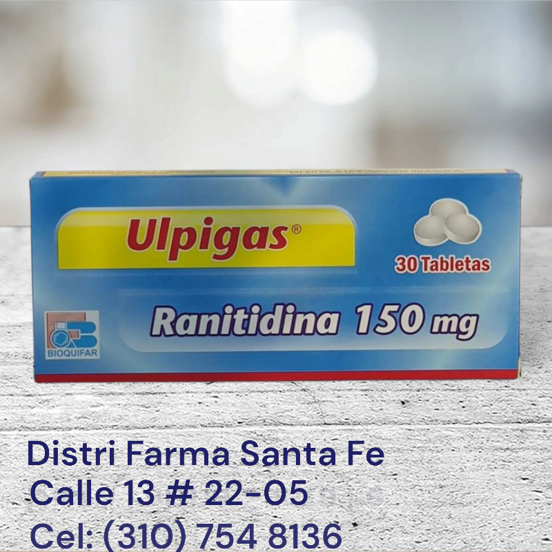 ULPIGAS 150MG X 30TAB (RANITIDINA) BF