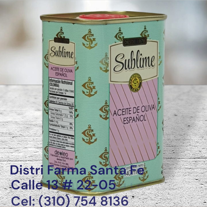 ACEITE DE OLIVA SUBLIME  X  140ML (PEQUEÑO) (IVA)