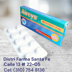 AIRCYS 4MG X 10 TABLETAS MASTIC (MONTELUKAST) (BQ)