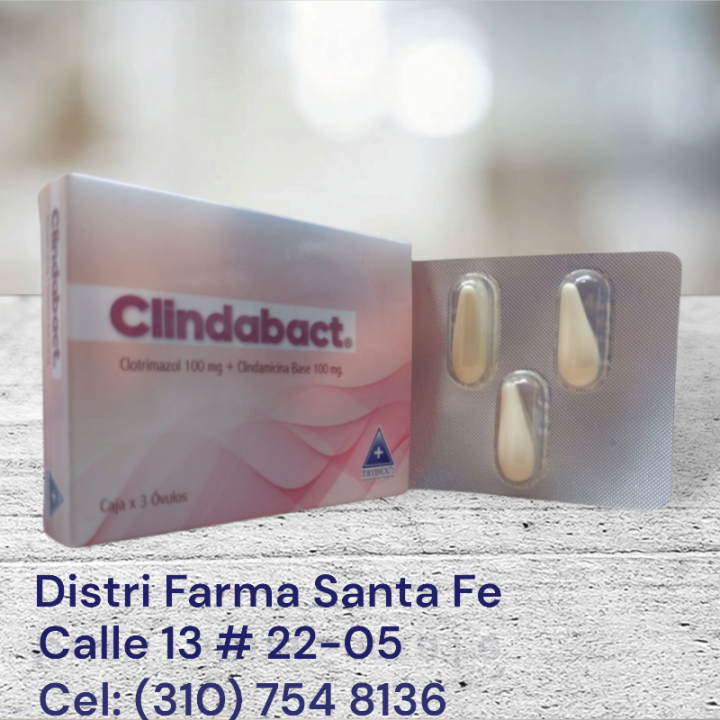 CLINDABACT X 3 OVULOS (CLOTRIMAZOL + CLINDAMICINA)