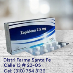 ZOPICLONA 7.5MG X 30  TABLETAS RECUBIERTAS (HUMA)