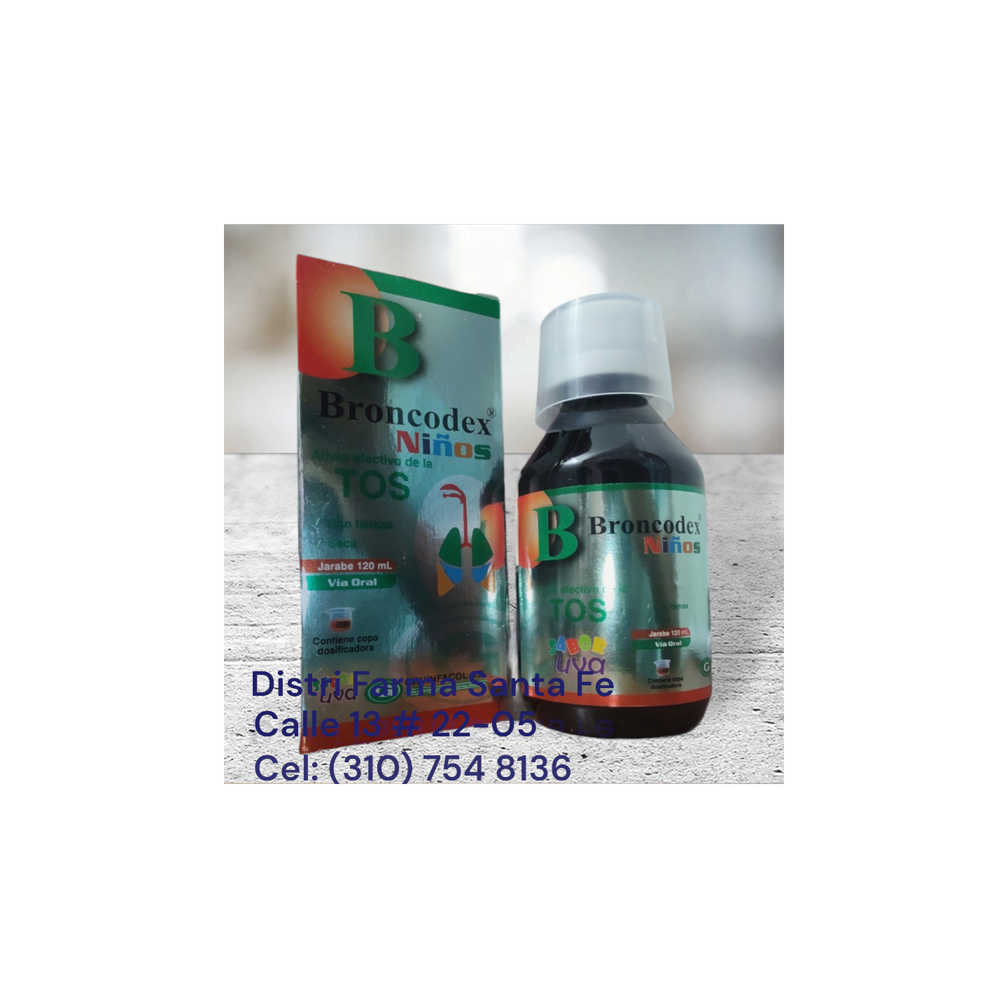 JARABE BRONCODEX NIÑOS X 120ML (ALIVIO DE TOS)