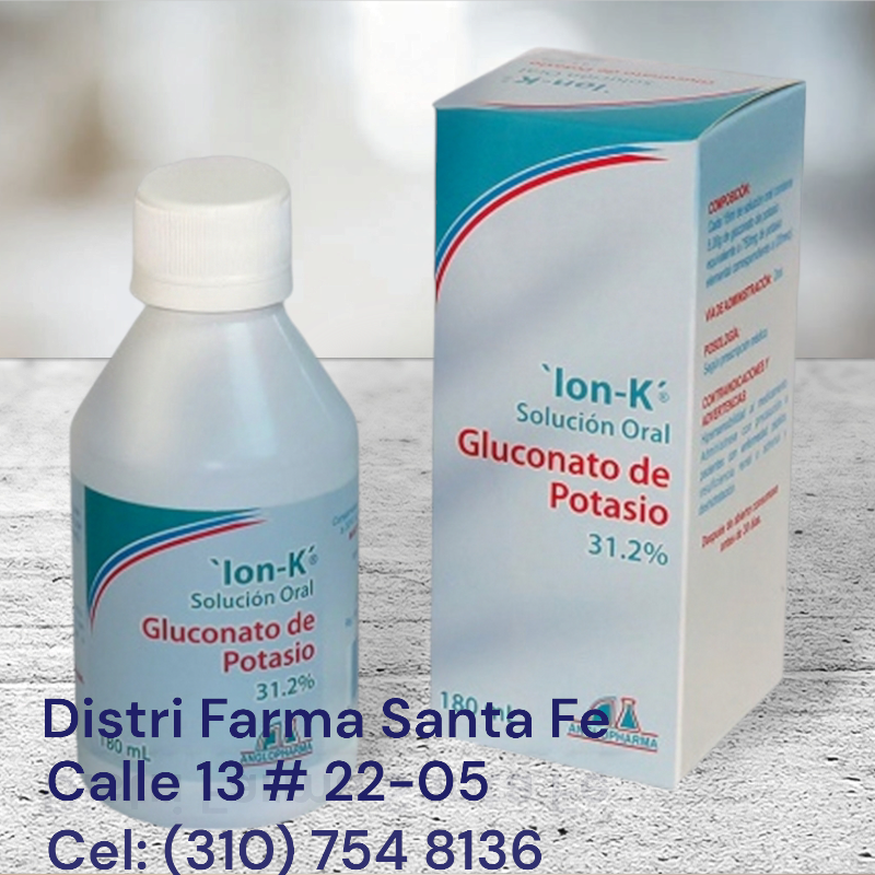 ION-K SOLUCION ORAL X180ML (GLUCONATO DE POTASIO)