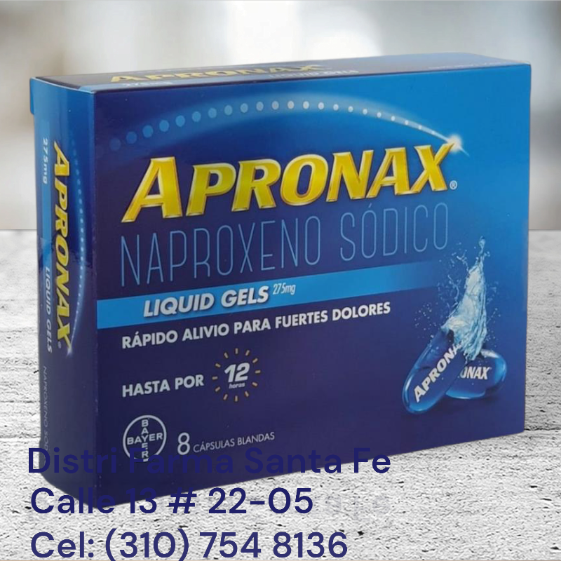 APRONAX GEL 275MG X 8 CAPSULAS