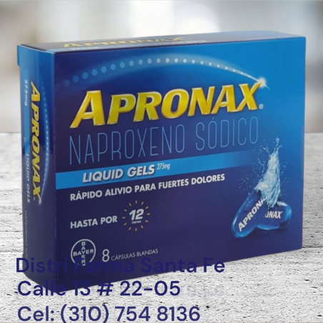 APRONAX GEL 275MG X 8 CAPSULAS