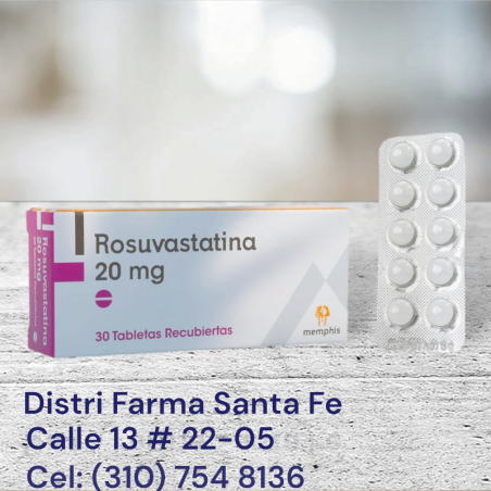 ROSUVASTATINA MEMPHIS 20MG X 30 TABLETAS