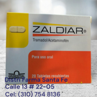 ZALDIAR  X  20 TABLETAS (TRAMADOL + ACETAMINOFEN)