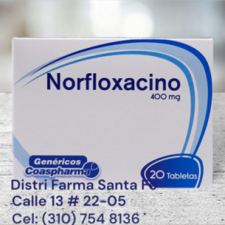 NORFLOXACINO COASPHARMA 400MG X 20 TABLETAS