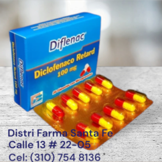 DIFLENAC 100MG X 20 CAPSULAS (DICLOFENACO RETARD)