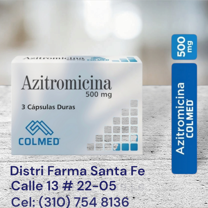 AZITROMICINA COLMED 500MG X 3 CAPSULAS