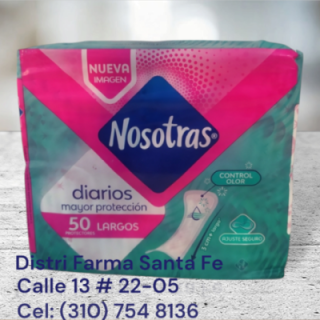 PROTECTORES NOSOTRAS LARGOS PAQUETE X 50 UNIDADES