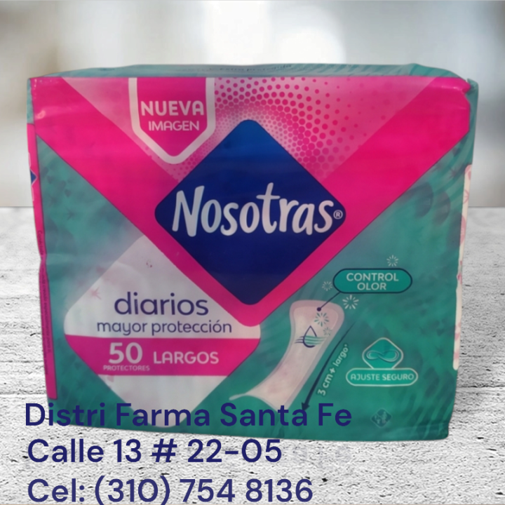 PROTECTORES NOSOTRAS LARGOS PAQUETE X 50 UNIDADES