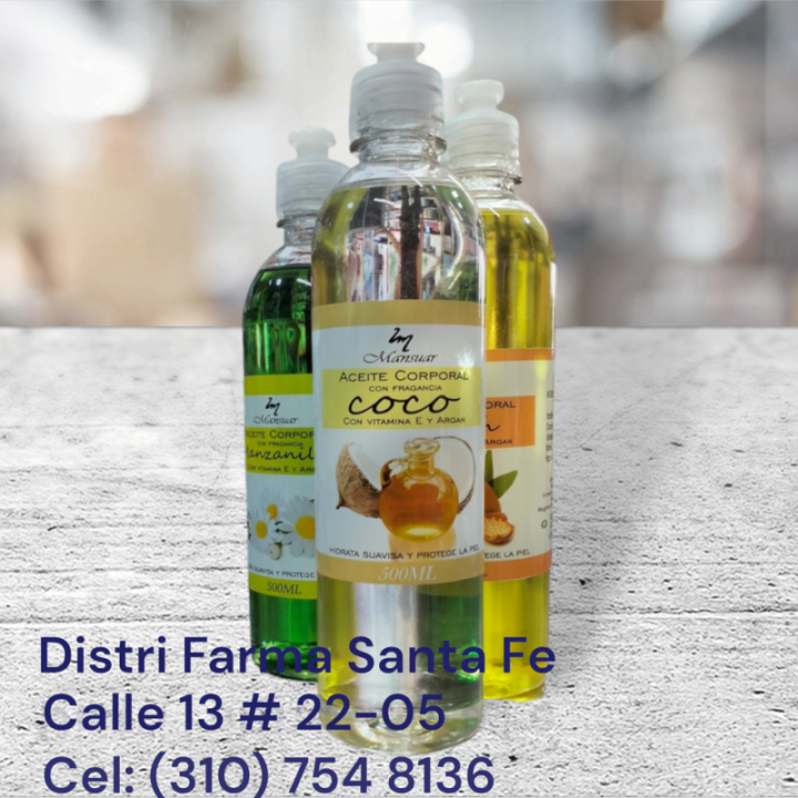 ACEITE DE ALMENDRAS, COCO, NARANJA, X 500ML (IVA)