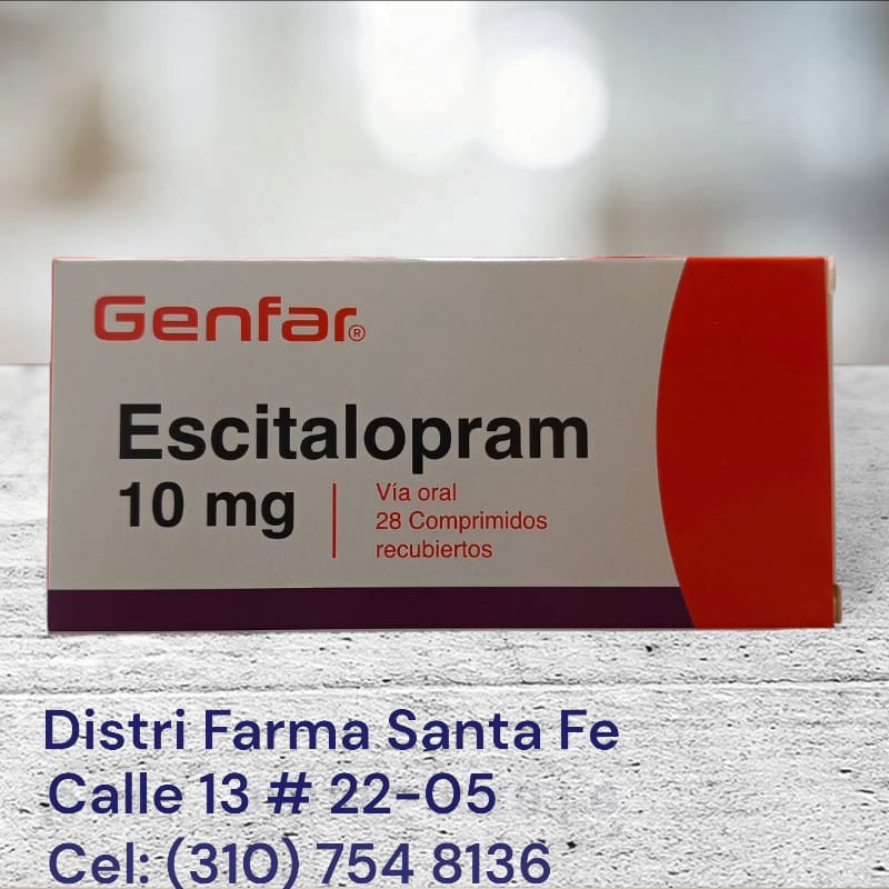 ESCITALOPRAM GENFAR 10MG X 28 COMPRIMIDOS