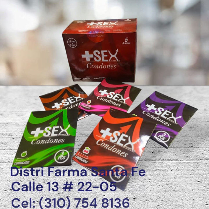 PRESERVATIVO +SEX CAJA X 60 UNIDADES X 3 ESTUCHES