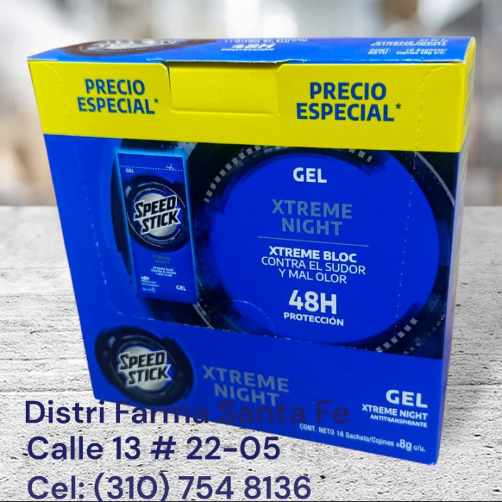 DESODORANTE SPEED STICK CAJA X 18 SOBRES (IVA)