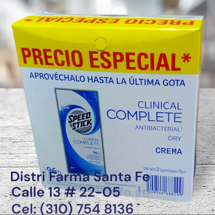 DESODORANTE SPEED STICK CAJA X 18 SOBRES (IVA)