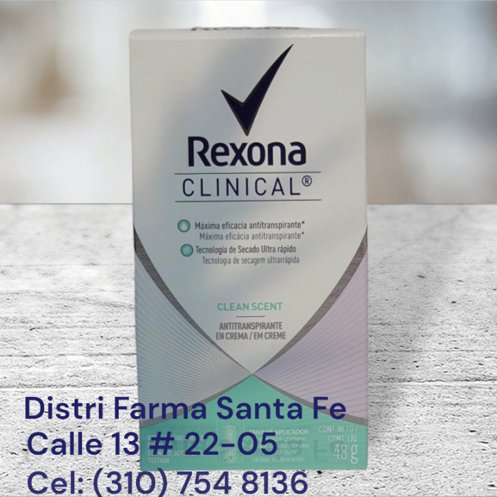 DESODORANTE REXONA CLINICAL BARRA X 48GR  (IVA)
