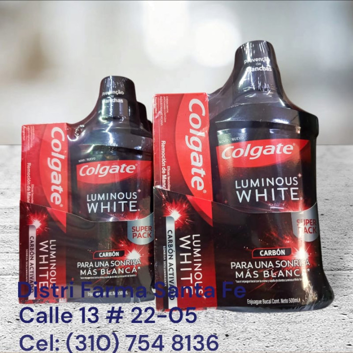 ENJUAGUE COLGATE LUMINOS 250ML+  CREMA 75M (IVA)
