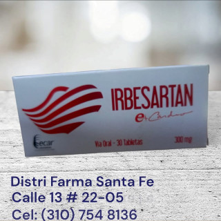 IRBESARTAN 300MG X 30 TABLETAS (ECAR)