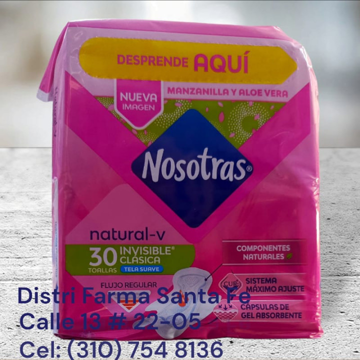 TOALLAS NOSOTRAS CLASICA DISPENSADOR X 30 UNIDADES