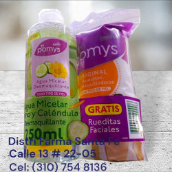 AGUA MICELAR 250ML + POMYS DESMACHILLADORAS