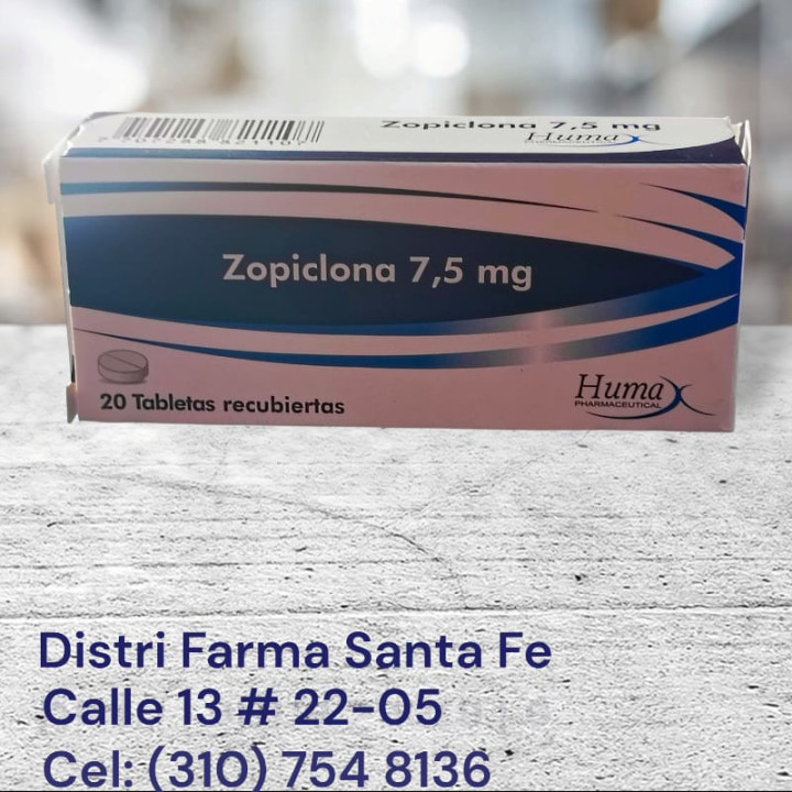 ZOPICLONA 7.5MG X 20 TABLETAS (HUMA)