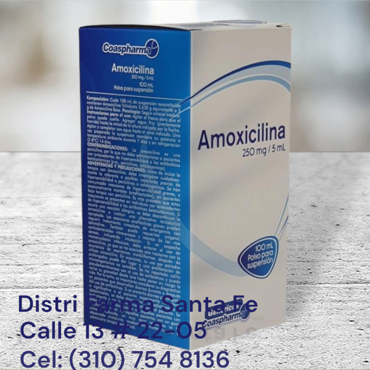 AMOXICILINA SUSPENSION COASPHARMA 250MG X 100ML