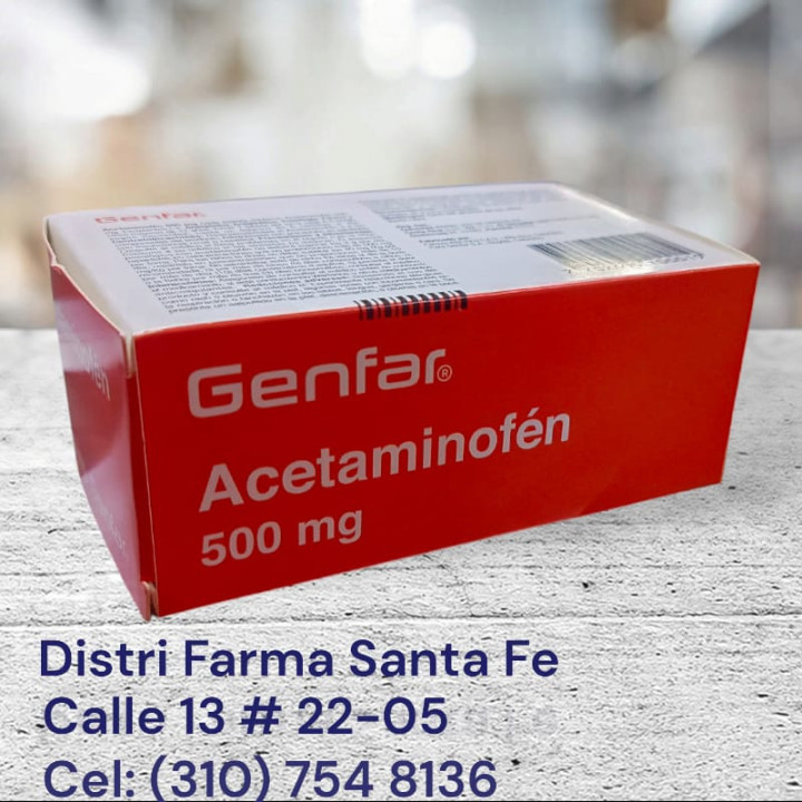 ACETAMINOFEN GENFAR X 100 TABLETAS