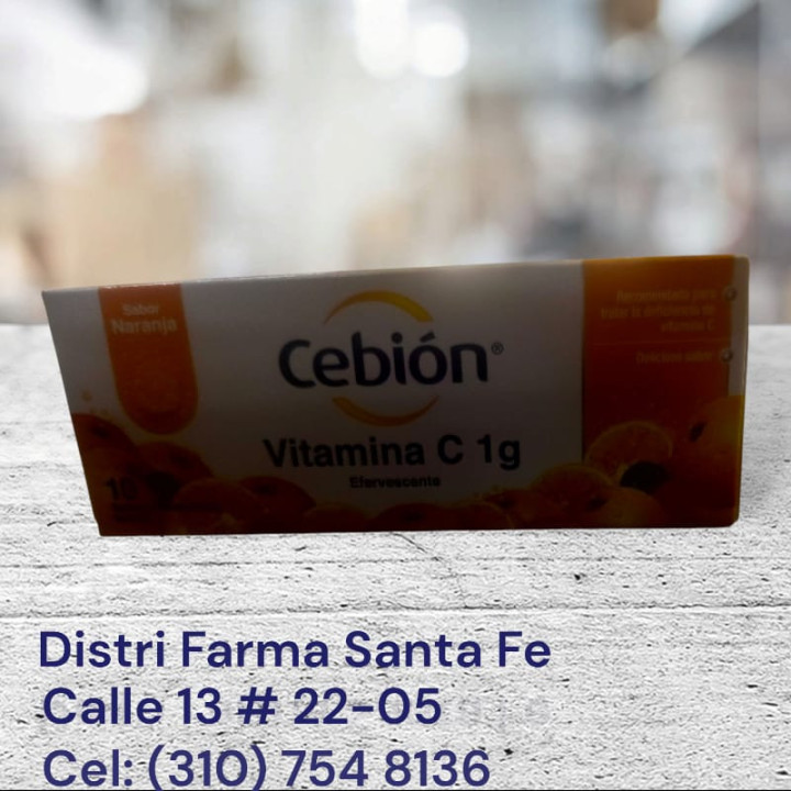 CEBION X 10 TABLETAS EFERVESCENTES (VITAMINA C 1G)